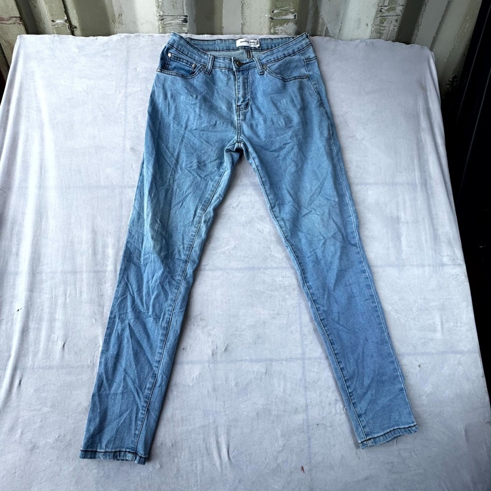 Monkey Ride Skinny Jeans Womens 11 Blue Denim Medium Wash Pockets Streetwear